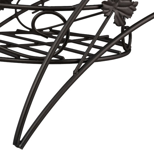 Blumenständer im antiken Design 3 Töpfe Schwarz 21 x 55 x 19 cm