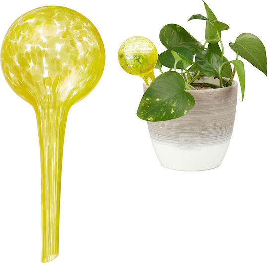 Set 2 Distribuitoare de Udare pentru Plante Galben Transparent Dimensiune 15 cm Relaxdays