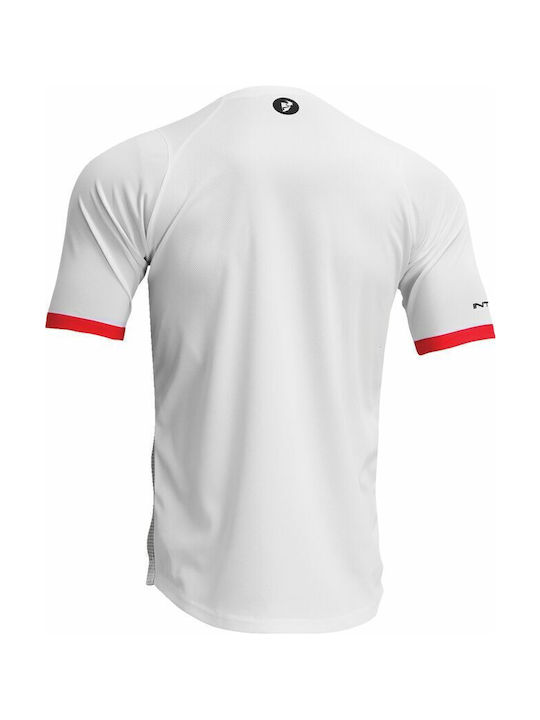 Thor Tricou De Ciclism Pentru Bărbați Cu Mâneci Scurte Mountain Bike Alb