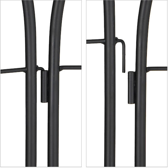 Set 2 Pflanzenkletterspaliere Eisen Relaxdays Maße 200 x 50 cm Schwarz