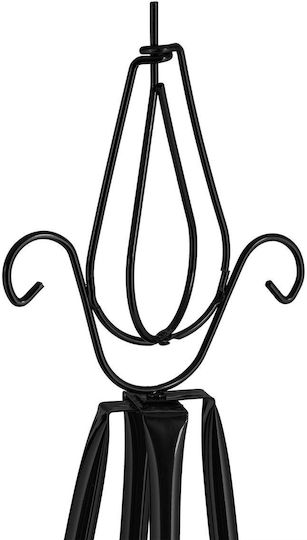 Spalier pentru Plante Cățărătoare Oțel Plastic Relaxdays Dimensiuni 204 X 38 X 38 Cm Negru