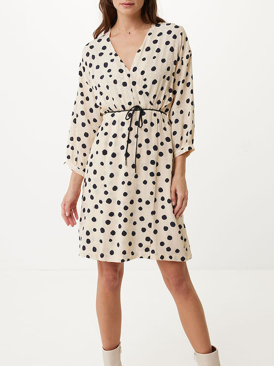 Summer Mini Dress Wrap Polka Dot