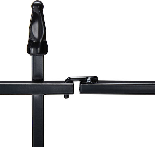 Set 4 Granițe Decorative din Metal pentru Grădină Flori 45.5 X 57.5 X 2.5 Cm Negru