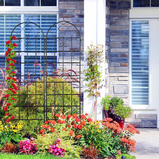 Set 2 Decorative Garden Panels Climbing Plants 150 X 50 X 1.5 Cm