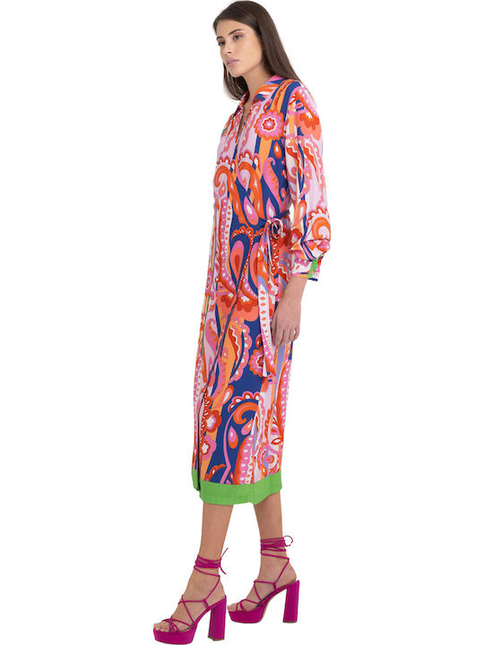 Rochie-Cămașă Midi Wrap-Around