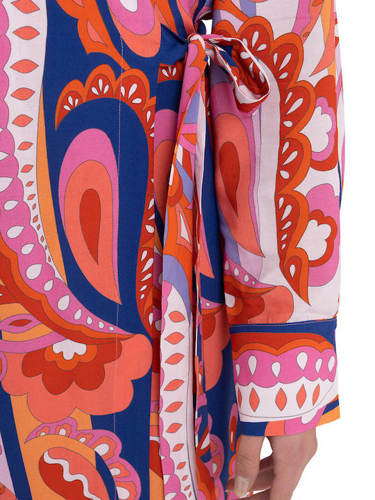 Rochie-Cămașă Midi Wrap-Around