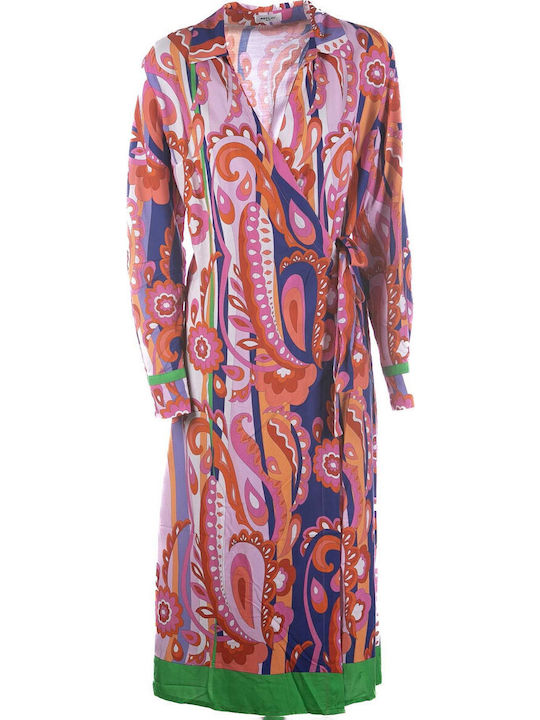 Rochie-Cămașă Midi Wrap-Around