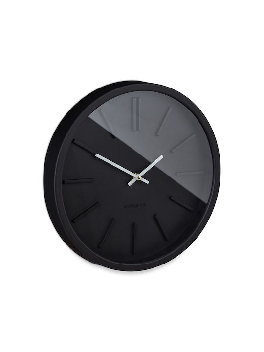 Moderne Wanduhr Schwarz-Weiß Design Maße 5 x 35 cm Relaxdays