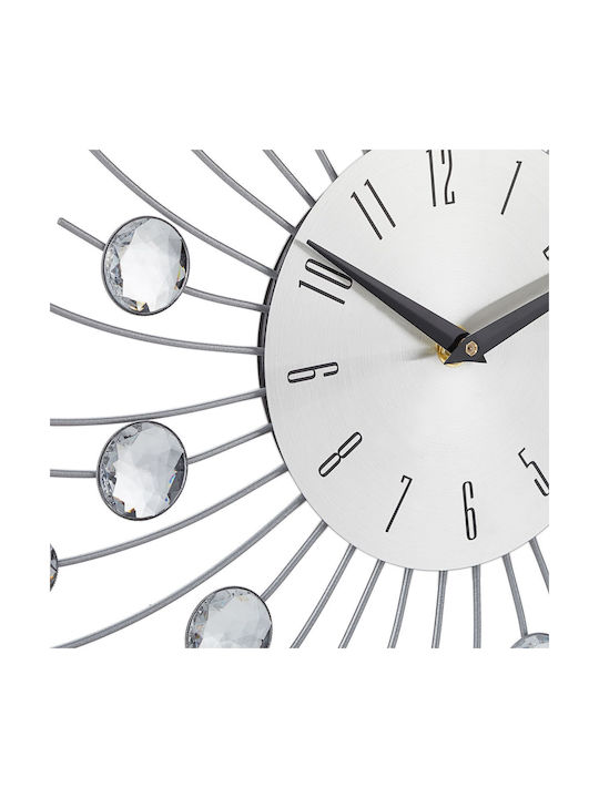 Wall Clock Silver Dimensions 50 X 50 X 4 Cm Relaxdays