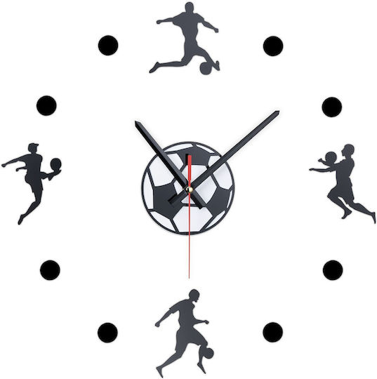 Dekorative Wanduhr DIY Fußball 50 100 cm 3D-Effekt Schwarz Weiß Dekorative Wanduhr DIY Fußball 50 100 cm 3D-Effekt Schwarz Weiß