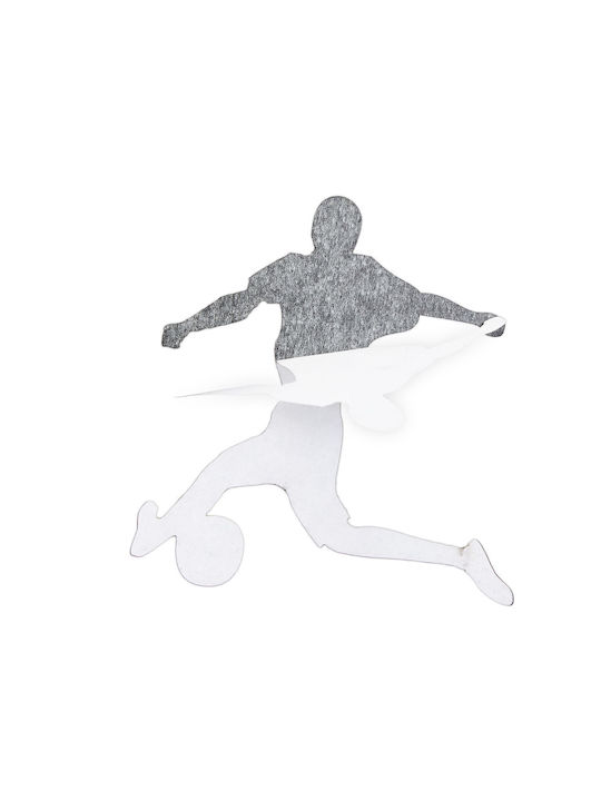 Decorative Wall Clock Diy Football 50 100 Cm 3d Effect Black White