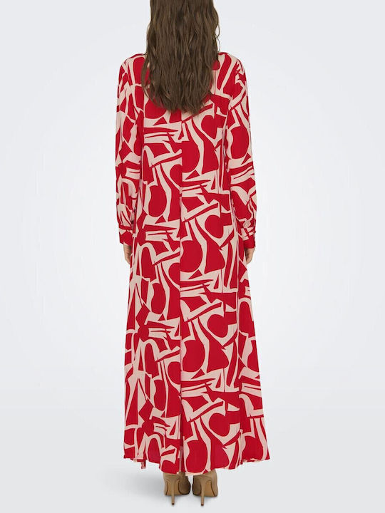 Life Maxi Σεμιζιέ Φόρεμα Flame Scar Red