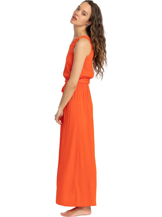 Too Funky Rochii De Vară Pentru Femei Maxi Rochie Portocalie