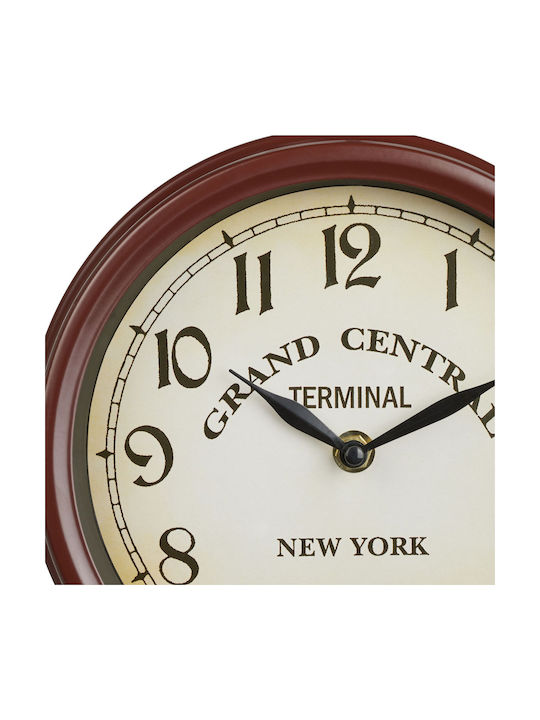 Vintage Wall Clock Double-sided 34 x 35 x 10 cm Brown