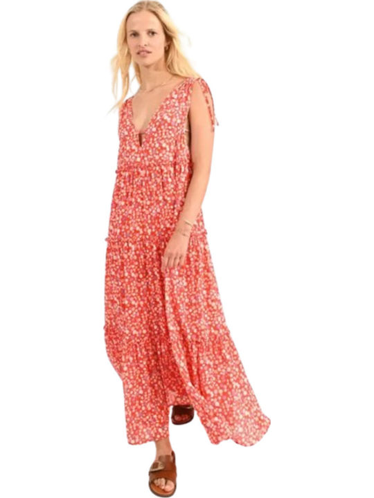 Rochii De Vară Pentru Femei Maxi Rochie Cu Volane Roșie