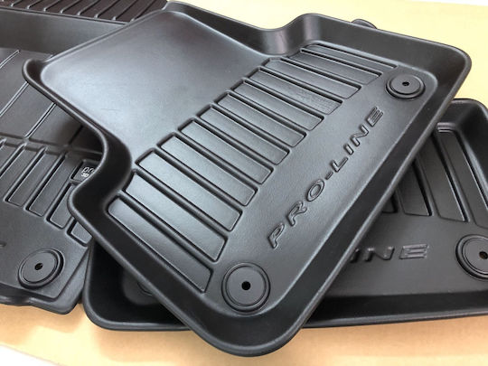 Frogum Set Front and Back Car Mats 4 Pieces Raised Sides Type for Volvo XC40 2017 Black