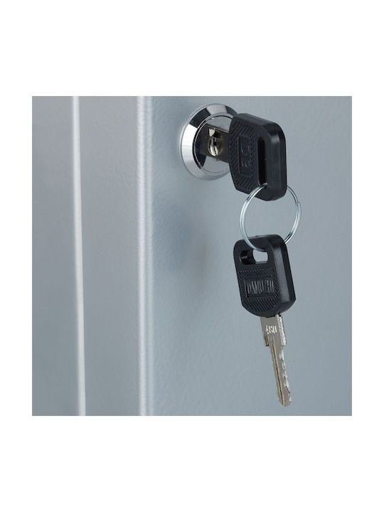 Suport metalic pentru chei, depozitare 48 chei, brelocuri, dimensiuni 25 x 18 x 7,5 cm, gri Relaxdays