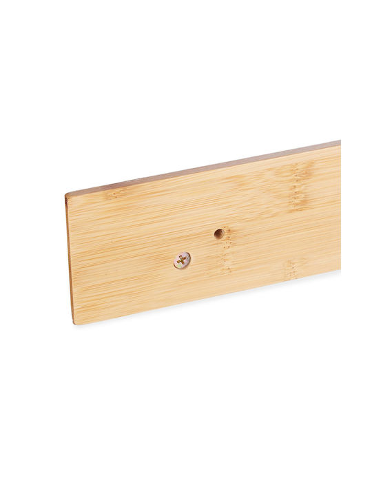 Cuier de perete cu 4 cârlige din bambus Dimensiuni 6 X 48,5 X 5 Cm Relaxdays