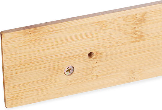 Wandgarderobe 4 Haken Bambus Maße 6 x 48,5 x 5 cm Relaxdays