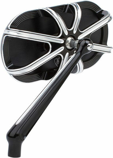 Arlen Ness Motorradspiegel 1Stück Schwarz