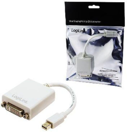 LogiLink CV0037 Μετατροπέας mini DisplayPort male σε DVI-I female Λευκό 1τμχ