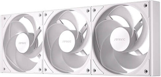 Antec Ventilator Pentru Carcasă C120R Lamă Inversată (1800rpm / 43.2cfm) cu Iluminare ARGB și Conexiune 3-Pin / 4-Pin PWM 3 Bucăți Albe