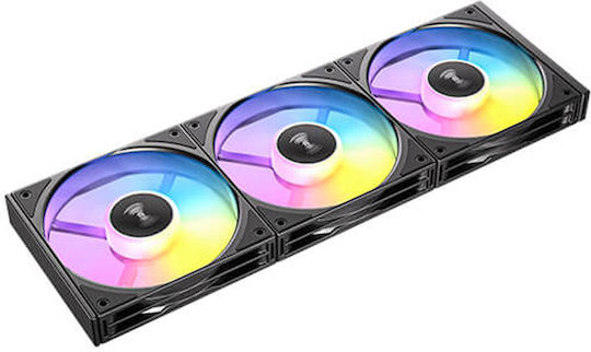 Antec C120 Gehäuselüfter (1500rpm / 65,08cfm) mit ARGB Beleuchtung und Verbindung 3-polig / 4-Pin PWM 3 Stück