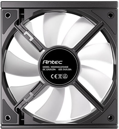 Antec C120 Gehäuselüfter (1500rpm / 65,08cfm) mit ARGB Beleuchtung und Verbindung 3-polig / 4-Pin PWM 3 Stück