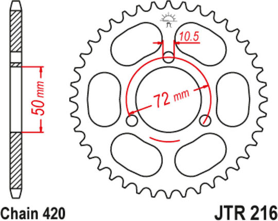 JT Sprockets Hinteres Ritzel für Honda NSR (Nicht-Steuerrückerstattung)
