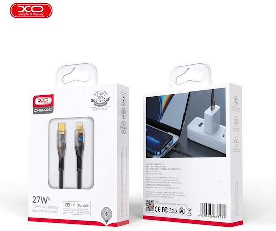 XO Braided USB-C to Lightning Cable 27W Χρυσό 1m (16.005.0281)