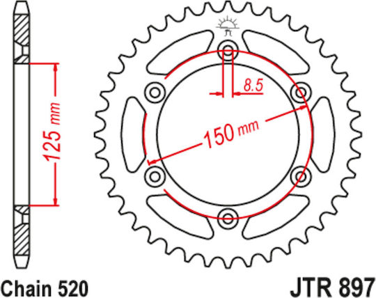 JT Sprockets Hinteres Ritzel