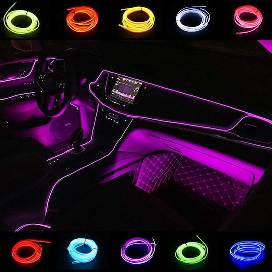 EL LED Ταινία Αυτοκινήτου 2 Μέτρα 12V Μωβ