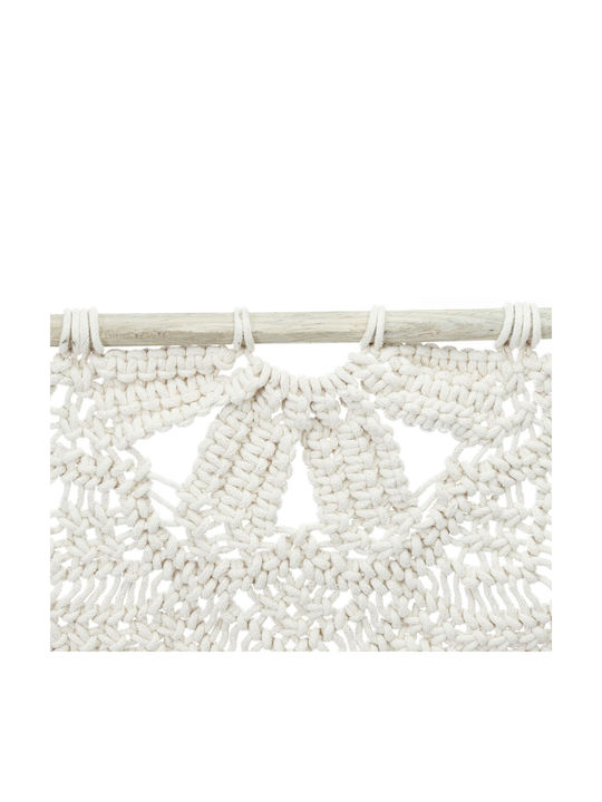 Decorațiune de perete macrame crem Dimensiuni 65 X 60,5 X 1,5 cm Relaxdays