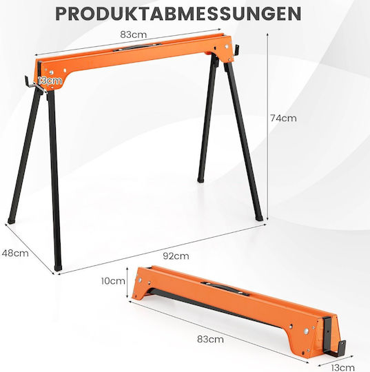 Costway Καβαλέτο Σιδήρου με Μέγιστη Αντοχή 600kg