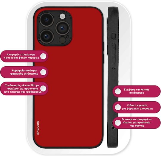 Husă Seria Sonique Colorbloc pentru Motorola Edge 30 Neo 5G Roșu