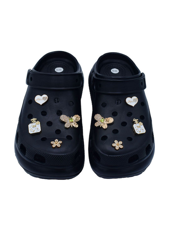 Adam's Shoes Γυναικεία Σαμπό Μαύρα