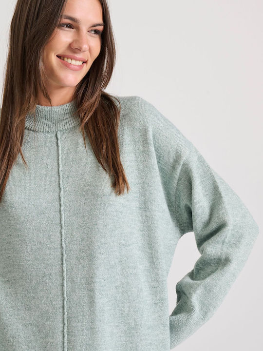 Midi Kleid mit Schlitz Grün