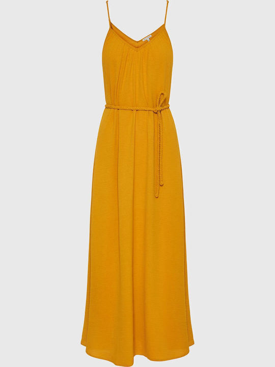 Sommer Maxi Damenkleid mit Tränen Gelb
