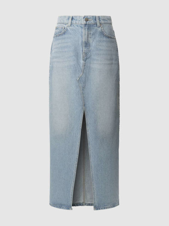 Denim High-waisted Maxi Skirt Denim