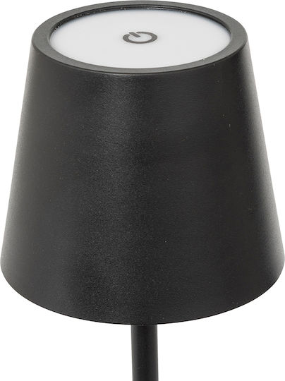 Metal Table Lamp LED with Black Shade and Base