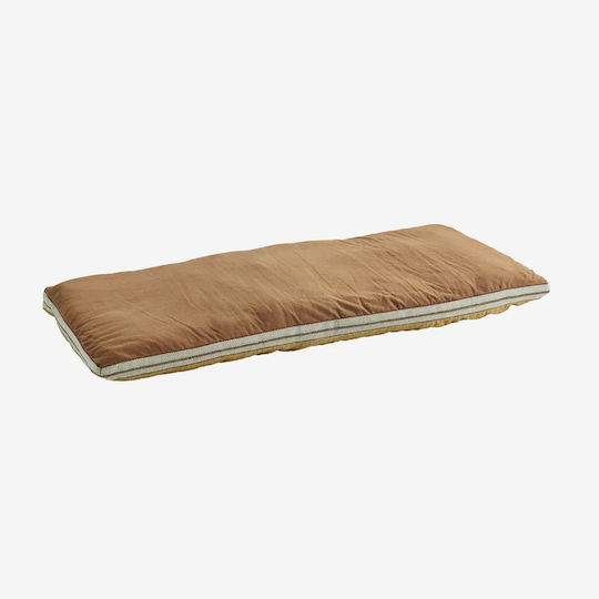 Madam Stoltz Garden Chair Cushion Mustard/Rust 60x135cm
