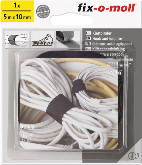 ArteLibre Hook+loop Δεματικό Καλωδίων Πλαστικό 500mmx10mm σε Μαύρο χρώμα (1τμχ) (04010035)