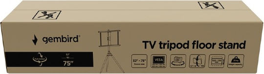 Gembird TVS-75ST-01 Βάση Τηλεόρασης Δαπέδου έως 75"