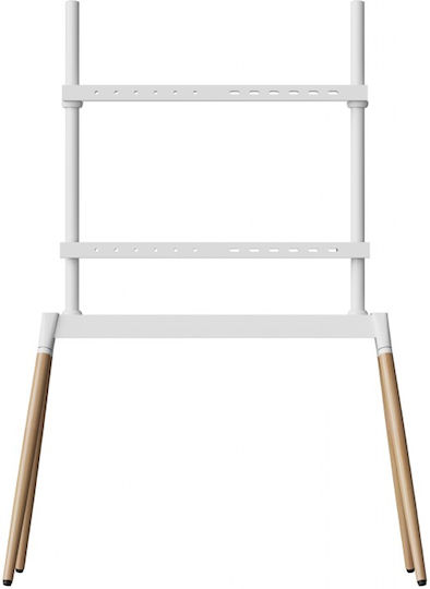 Gembird TVS-86F-01-W Βάση Τηλεόρασης Δαπέδου έως 86" Λευκό