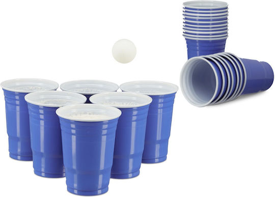 Relaxdays Einwegbecher Kunststoff Blau 480ml