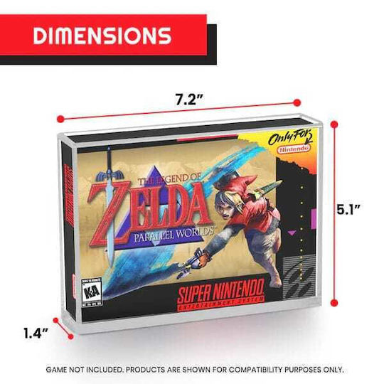 Evoretro 2 X Clear Acrylic Protector Cases Snes N64 Video Games Misp