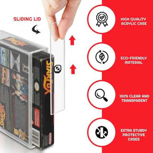 Evoretro 2 X Clear Acrylic Protector Cases Snes N64 Video Games Misp