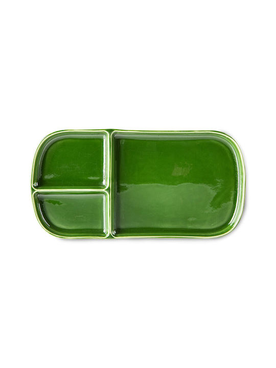 HK Living Serving Platter Oval Green 14x27cm HK Living Serving Platter Oval Green 14x27cm