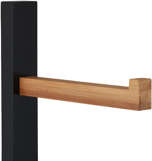 Relaxdays Paper Holder Bamboo Black