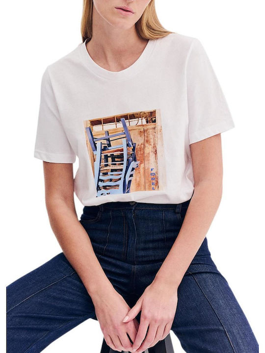 Women's Blouse Short Sleeve White